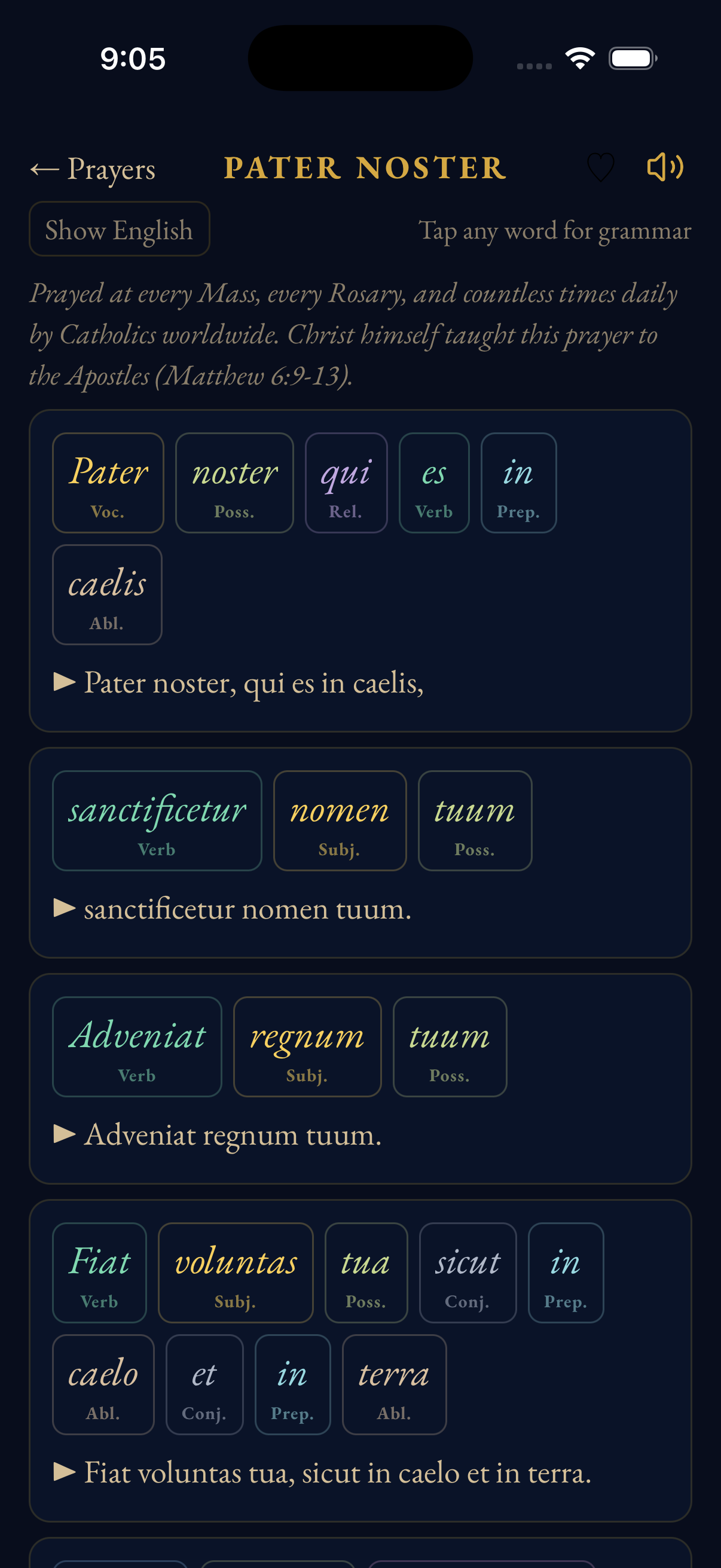 Pater Noster Grammar