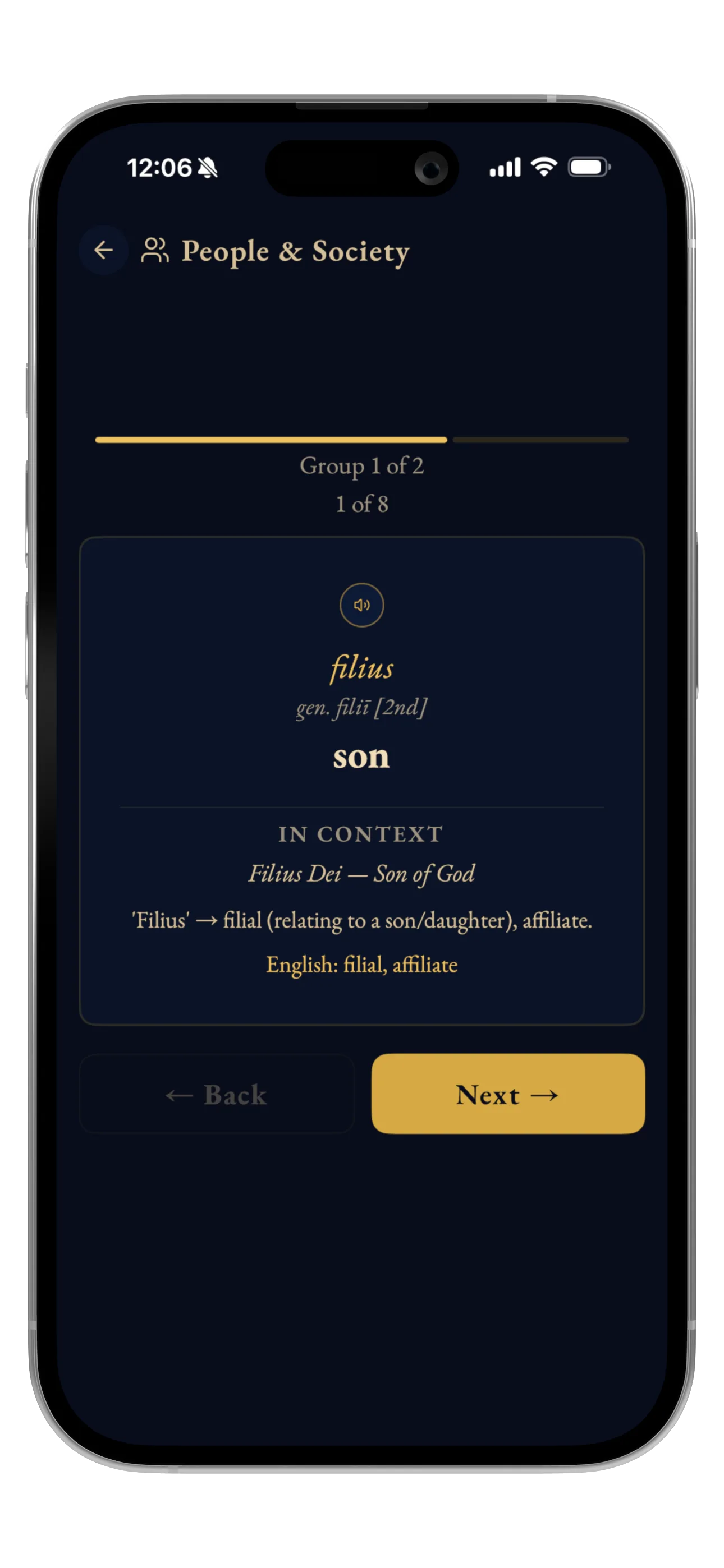 Word-in-context detail — definitions, roots, audio, and examples